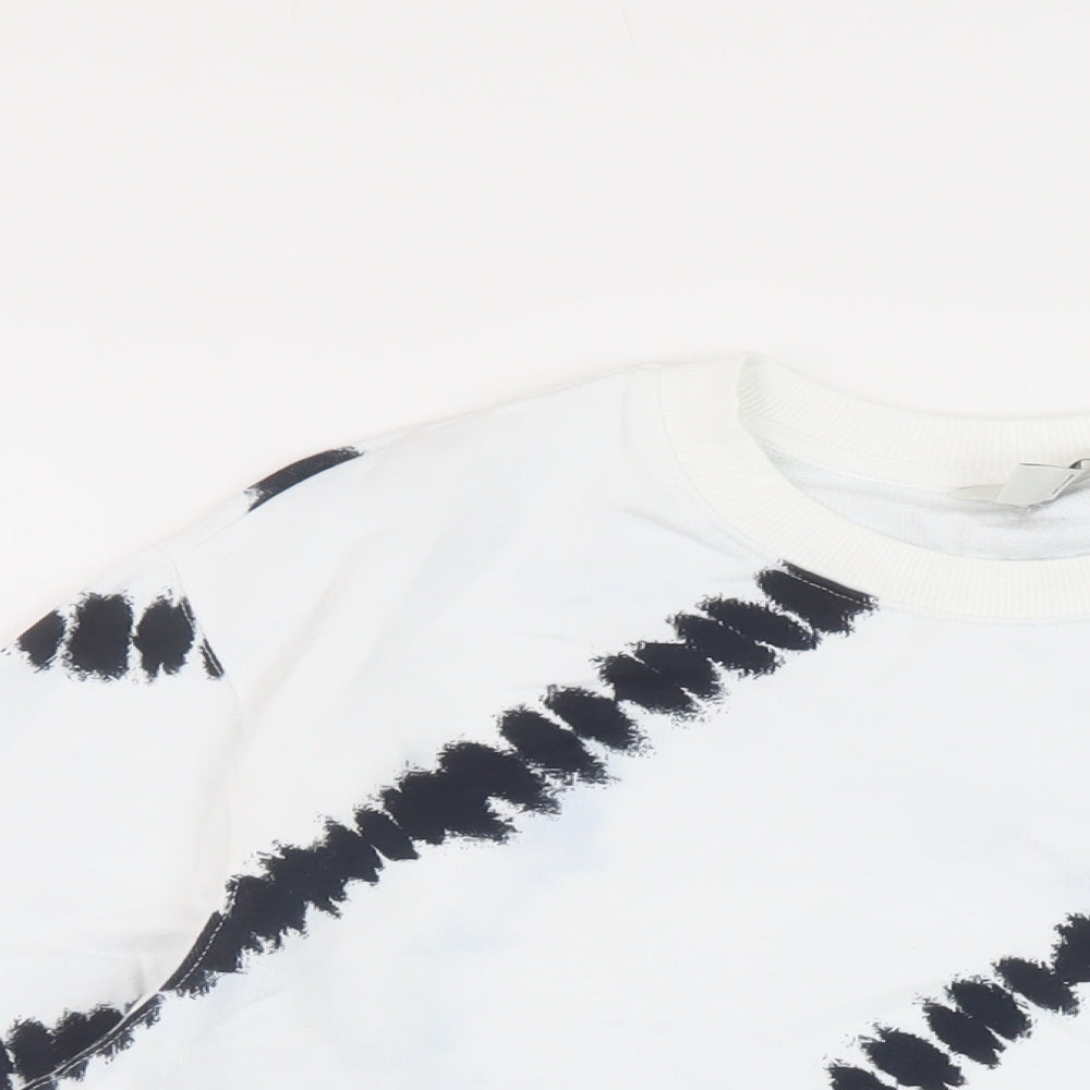 Mens UK Size M Marks and Spencer White Pullover Sweatshirt