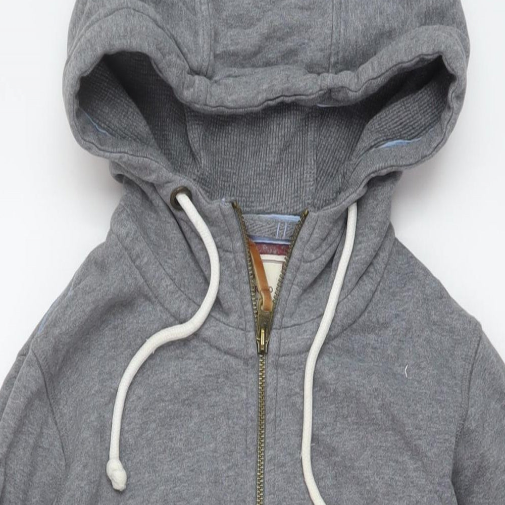 Womens UK Size 8 Fate Face Grey Full Zip Hoodie