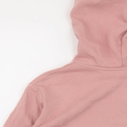 H&M Womens Pink Cotton Pullover Hoodie Size S Pullover