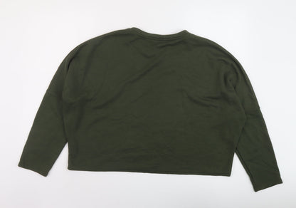 Ne wLook Womens Green Polyester Pullover Sweatshirt Size 16 Pullover