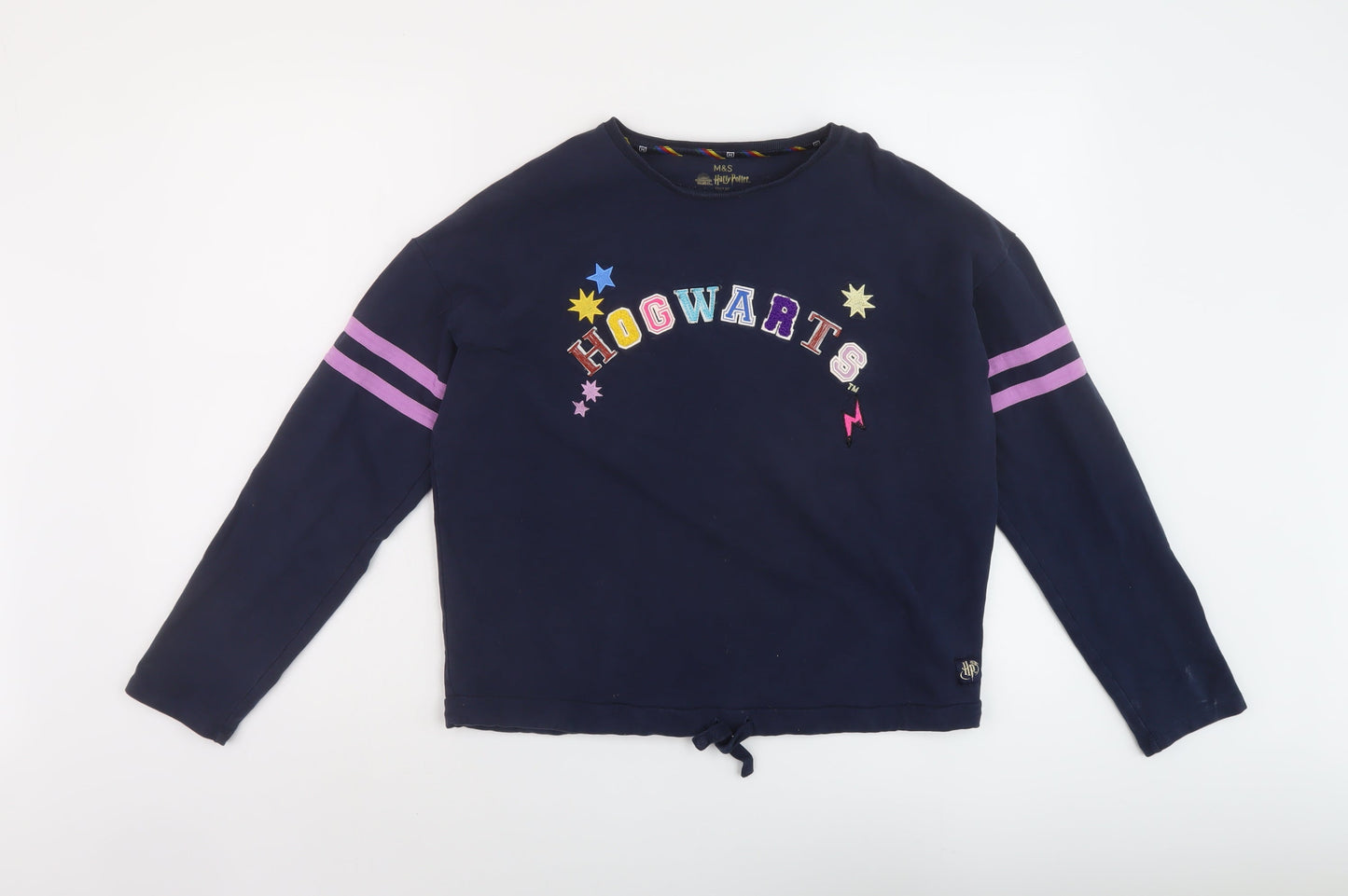 Marks and Spencer Girls Blue Cotton Pullover Sweatshirt Size 13-14 Years Pullover - Harry Potter