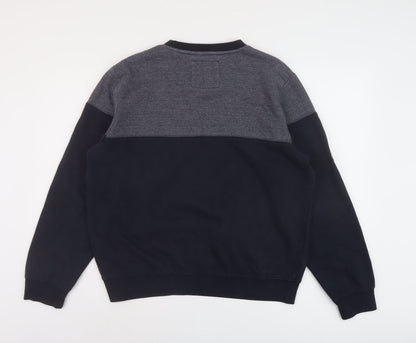 D-code Mens Blue Cotton Pullover Sweatshirt Size L