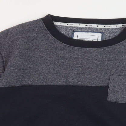 D-code Mens Blue Cotton Pullover Sweatshirt Size L