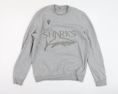Mens UK Size L Macron Grey Pullover Sweatshirt