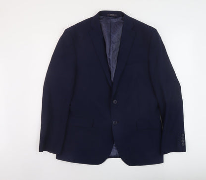 Mens UK Size 42 Marks and Spencer Regular Blue Suit Jacket