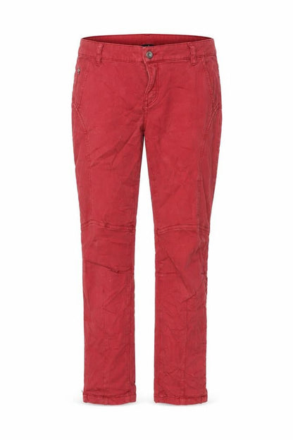One Step Womens Red Cotton Trousers Size 30 in L25 in Regular Button