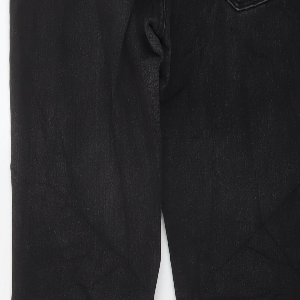 H&M Mens Grey Cotton Straight Jeans Size 29 in L30 in Regular Button