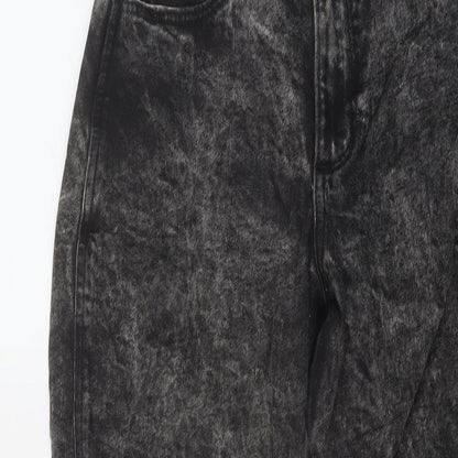 Hollister Womens Black Cotton Mom Jeans Size 25 in L27 in Regular Button