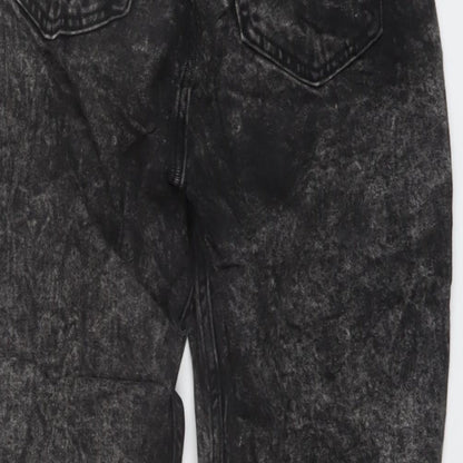 Hollister Womens Black Cotton Mom Jeans Size 25 in L27 in Regular Button