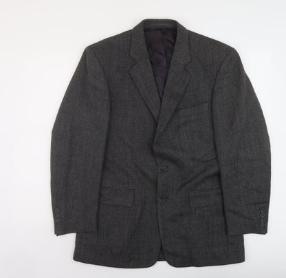 Mens UK Size 42 Brook Taverner Regular Grey Suit Jacket