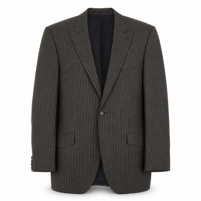 Strellson Mens Grey Striped Wool Jacket Suit Jacket Size 42 Regular