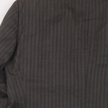 Strellson Mens Grey Striped Wool Jacket Suit Jacket Size 42 Regular