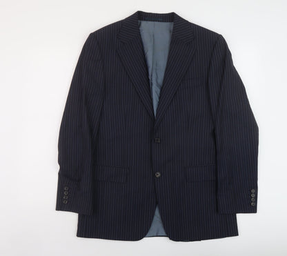 Mens UK Size 40 Boss Regular Blue Suit Jacket