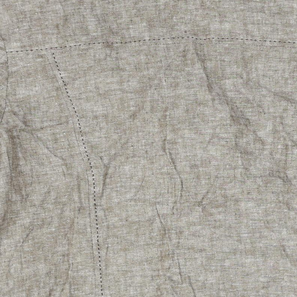 FRANK WALDER Womens Beige Jacket Size 18 Button - Stitch Detail