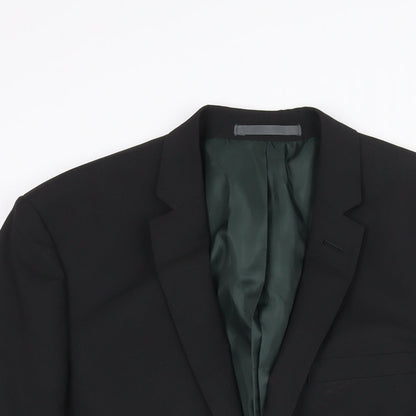 Mens UK Size 38 River Island Regular Black Suit Jacket