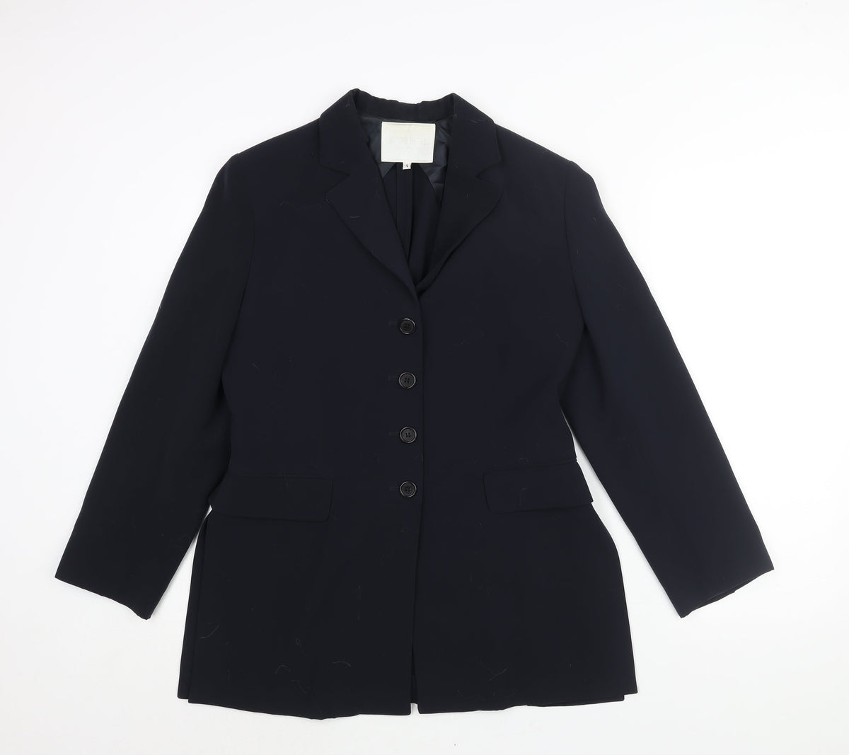 Votre Nom Womens Black Polyester Jacket Suit Jacket Size 6 - Side Vent