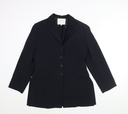 Votre Nom Womens Black Polyester Jacket Suit Jacket Size 6 - Side Vent