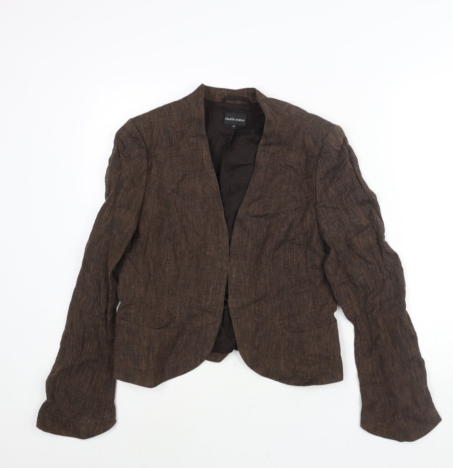 Womens UK Size 12 Claudia Strater Brown Jacket