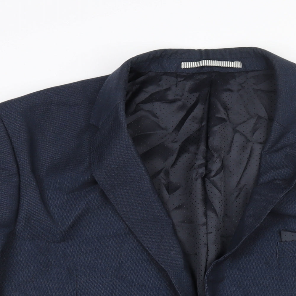 Mens UK Size 46 Burton Regular Blue Suit Jacket