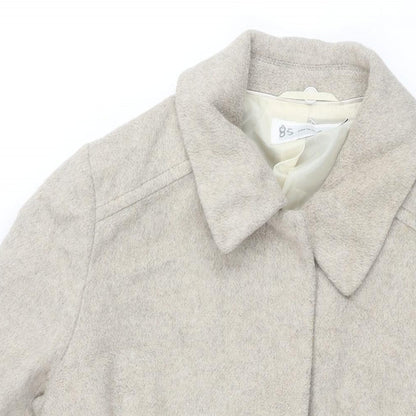 John Lewis Womens Beige Pea Coat Coat Size 16 Button