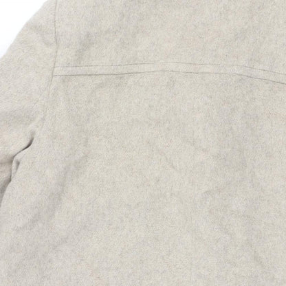 John Lewis Womens Beige Pea Coat Coat Size 16 Button