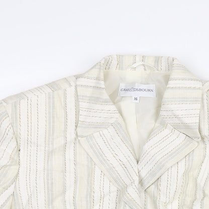 Womens UK Size 16 Gray & Osbourn Ivory Jacket