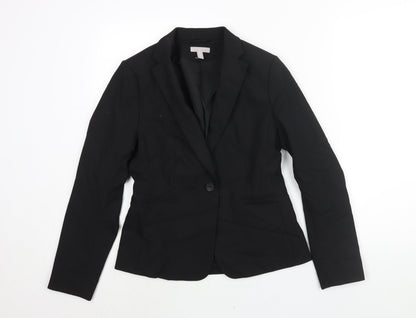 Womens UK Size 10 H&M Regular Black Suit Jacket