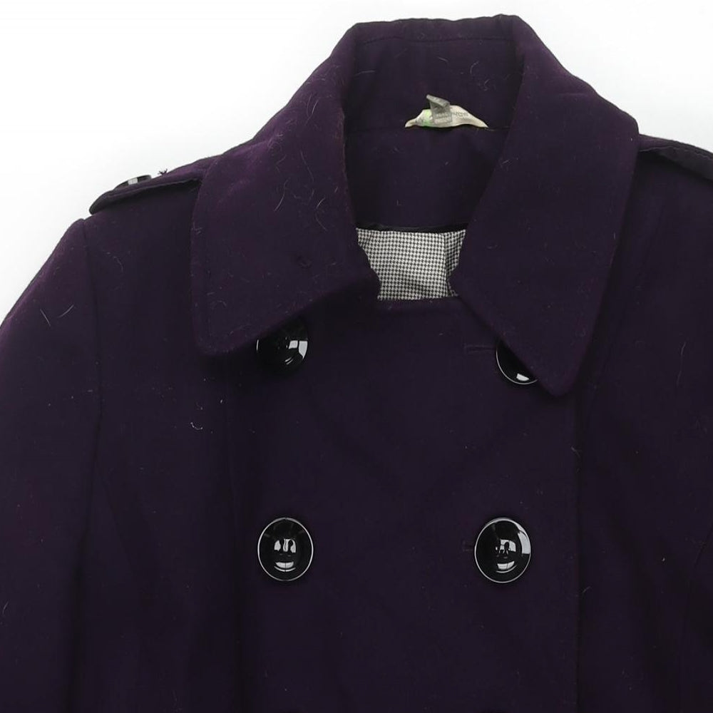 Womens UK Size 12 Marks and Spencer Purple Pea Coat
