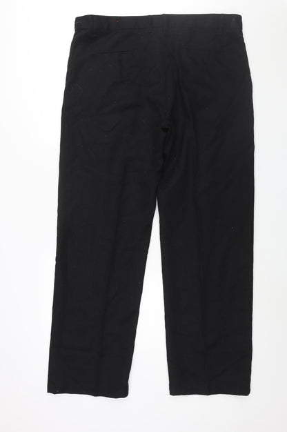 Slazenger Mens Black Polyester Trousers Size 40 in L33 in Regular Zip