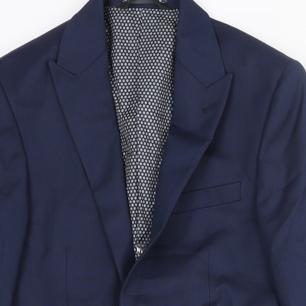 Mens UK Size 34 Marks and Spencer Regular Blue Suit Jacket
