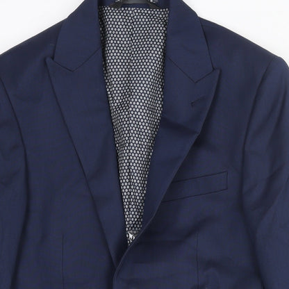 Mens UK Size 34 Marks and Spencer Regular Blue Suit Jacket