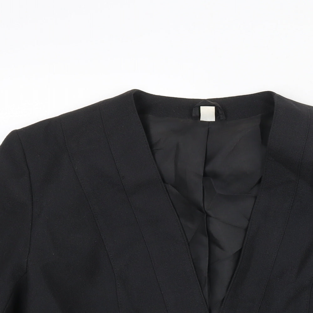 First Avenue Womens Black Jacket Size 10 Button