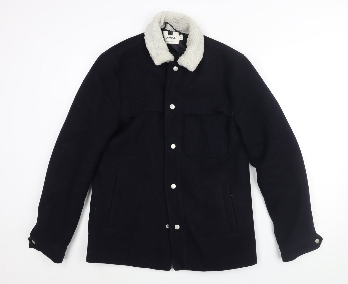 Mens UK Size S Topman Blue Jacket