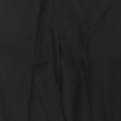 Shanghai Mens Black Polyester Dress Pants Trousers Size 38 in L27 in Regular Zip - Taped Side Detail
