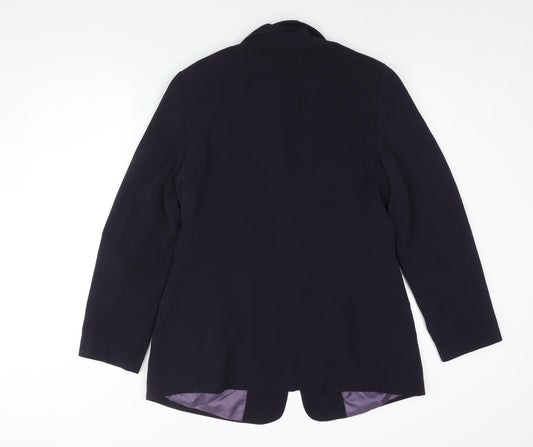 BHS Womens Purple Polyester Jacket Suit Jacket Size 16