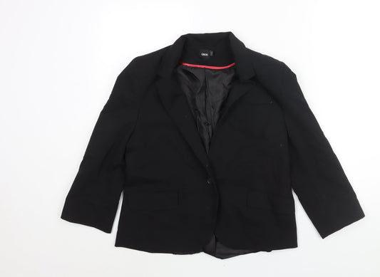 ASOS Womens Black Polyester Jacket Suit Jacket Size 12