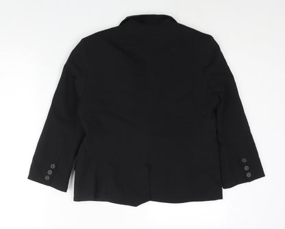 ASOS Womens Black Polyester Jacket Suit Jacket Size 12