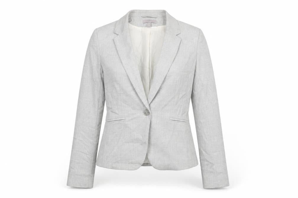 Womens UK Size 4 H&M Regular Grey Suit Jacket