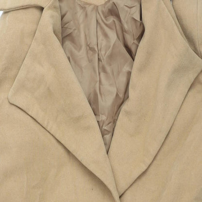Womens UK Size 8 Missguided Brown Overcoat