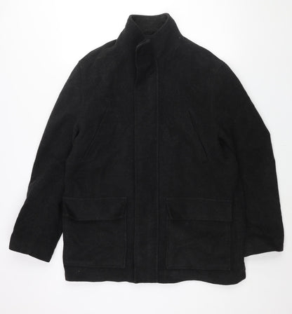 Mens UK Size M Butler & Webb Black Pea Coat