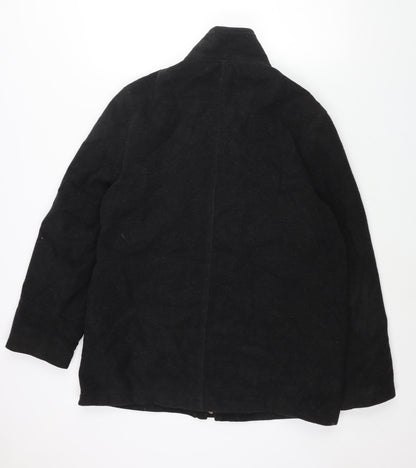 Mens UK Size M Butler & Webb Black Pea Coat