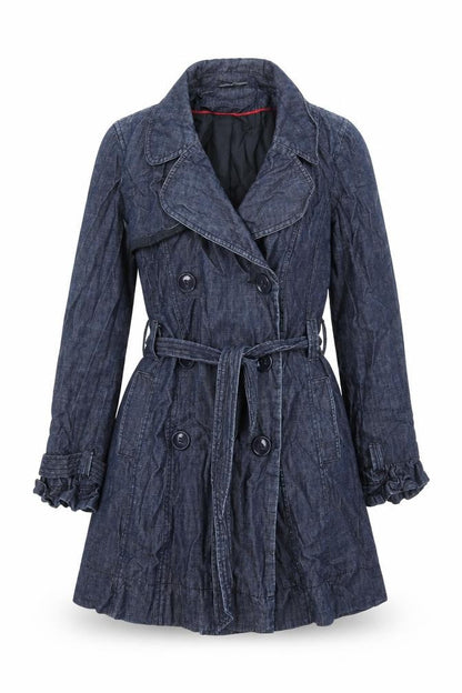 Womens UK Size 12 New Look Blue Trench Coat