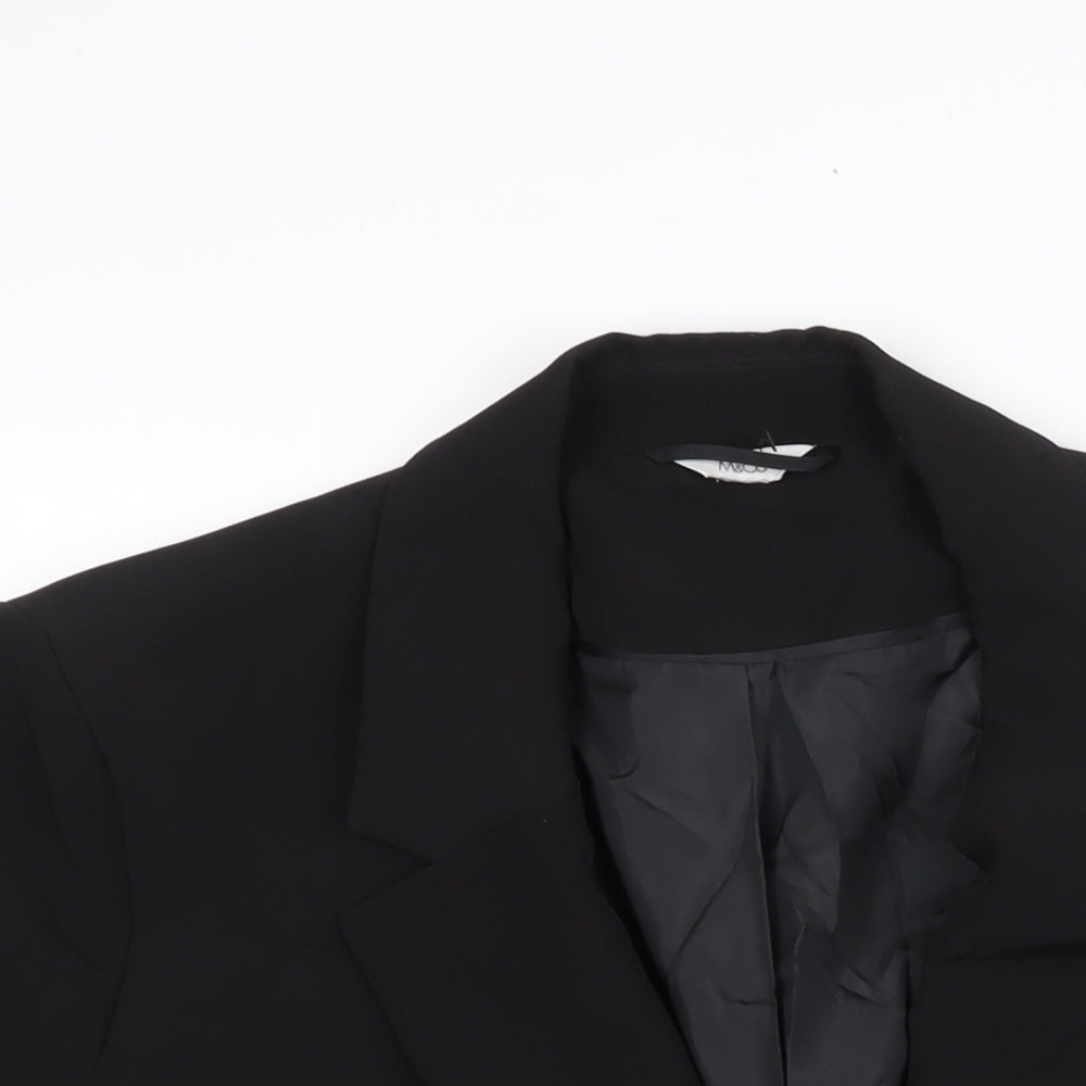 M&Co Womens Black Polyester Jacket Suit Jacket Size 18