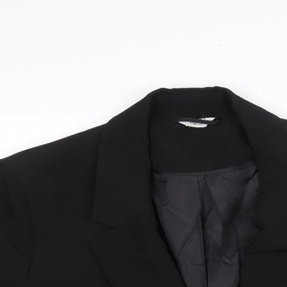 M&Co Womens Black Polyester Jacket Suit Jacket Size 18