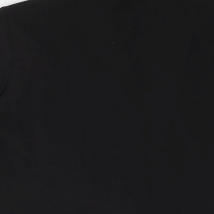 M&Co Womens Black Polyester Jacket Suit Jacket Size 18