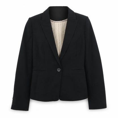 Marks and Womens Black Polyester Jacket Suit Jacket Size 10