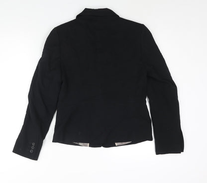 Marks and Womens Black Polyester Jacket Suit Jacket Size 10