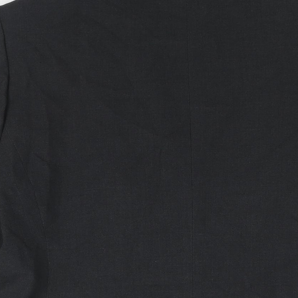 Marks and Spencer Womens Grey Polyester Jacket Suit Jacket Size 16 - Stitch Detail
