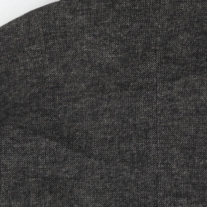 Brand and care label for Coton Traders women’s grey overcoat coat, size UK 16, zip - quilted lining