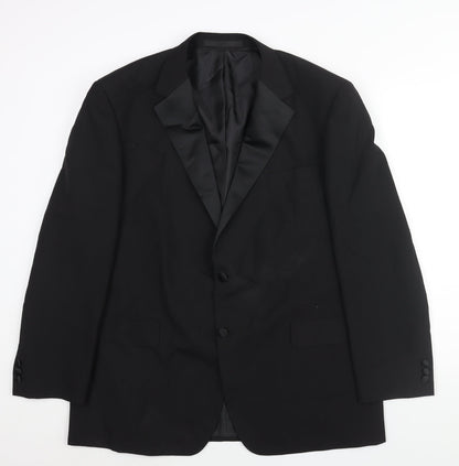 Mens UK Size 44 Marks and Spencer Regular Black Suit Tuxedo